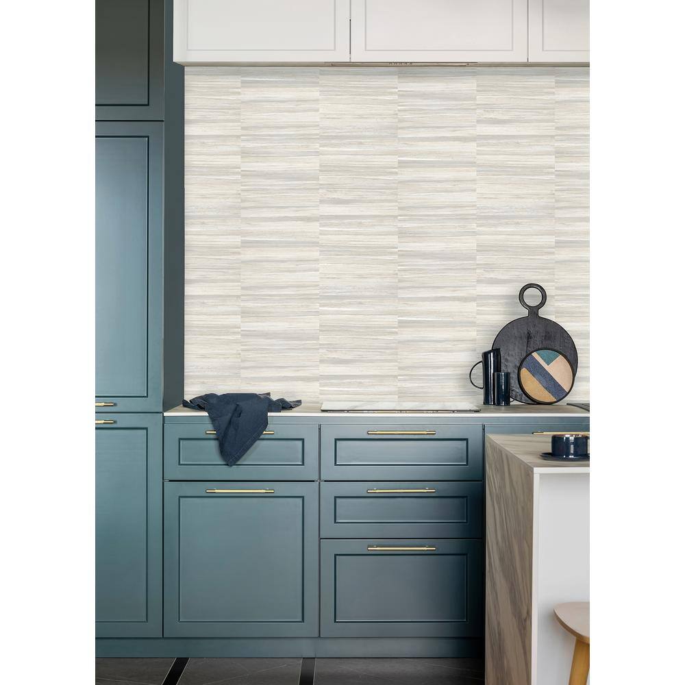 Rowan White Faux Grasscloth 3D Non-Woven Wallpaper