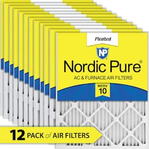 20 in. x 22 in. x 1 in. Dust and Pollen Pleated MERV 10 Air Filter (12-Pack)