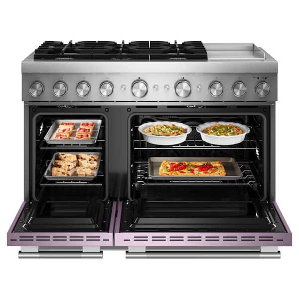 KitchenAid 48 in. 6 Burners Freestanding Double Oven Dual Fuel