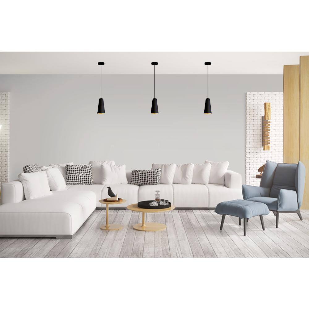 Pratella 1 Brushed Gold Mini Pendant Light with Adjustable Cord