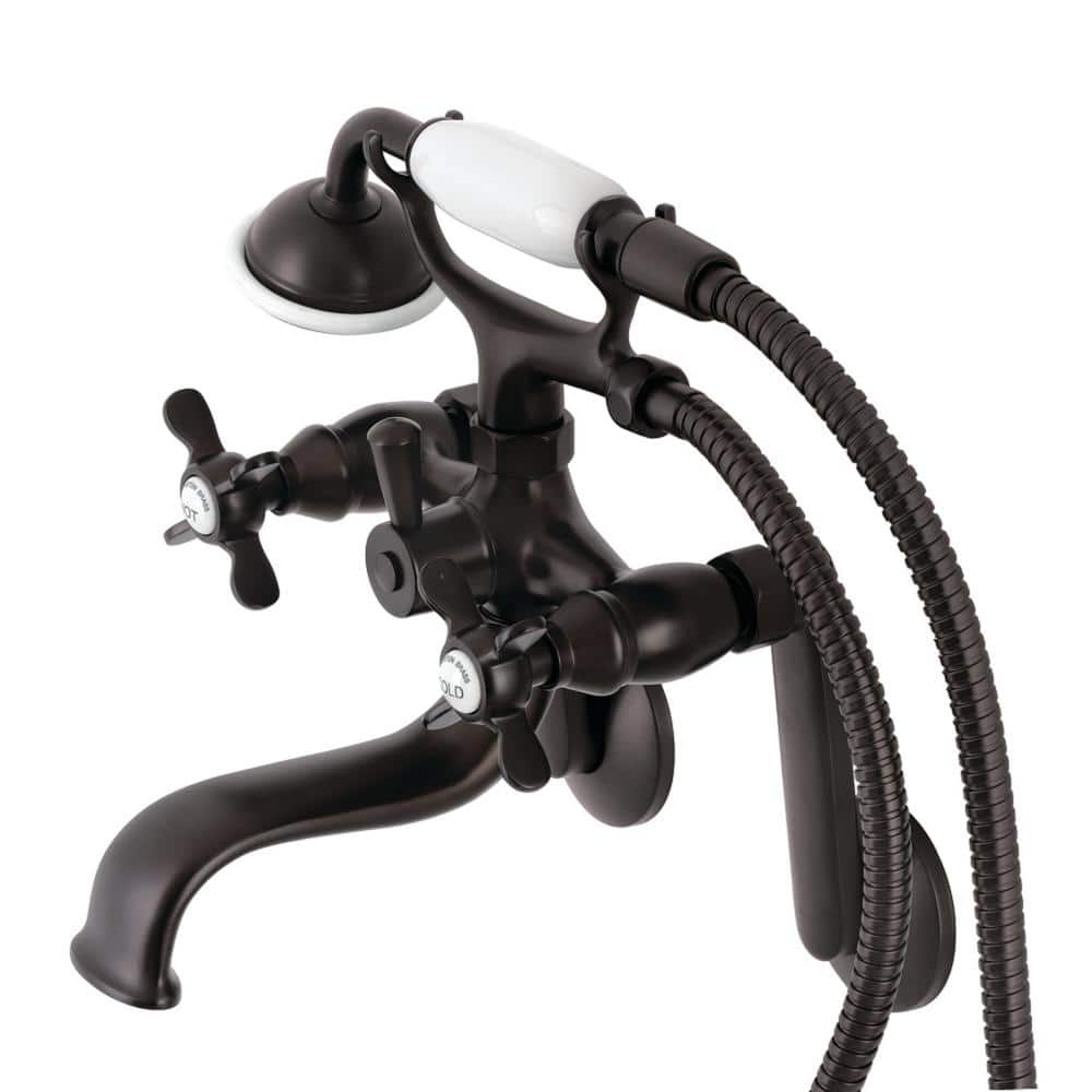 Kingston 3-Handle Wall-Mount Clawfoot Tub Faucet with Hand Shower in Oil Rubbed Bronze price history on PriceWatchPro