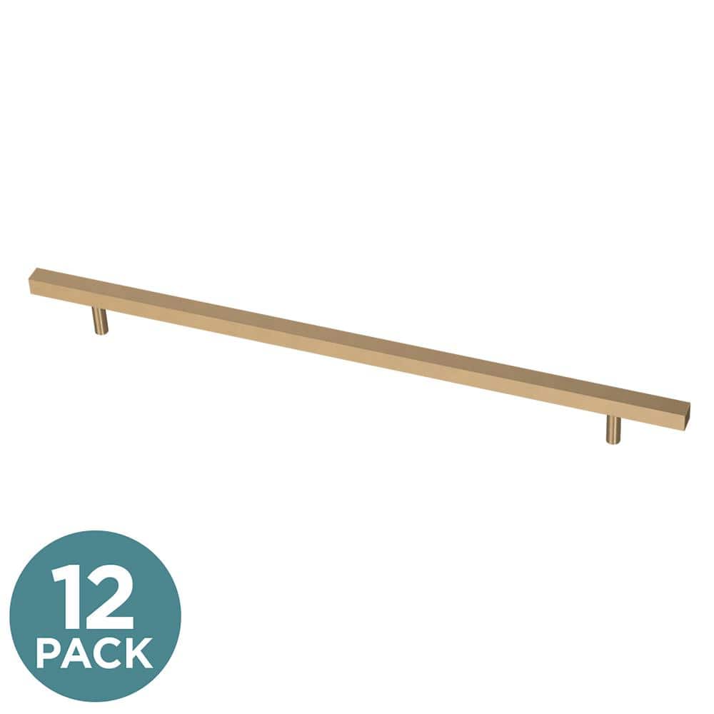Liberty Square Bar 12 in. (305 mm) Modern Champagne Bronze Drawer Pulls (12-Pack) P43837C-CZ-K1 Sansujyuku sansujyuku.com