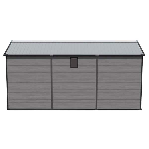 Sudzendf 8 ft. W x 14 ft. D Dark Gray Plastic Resin Lockable