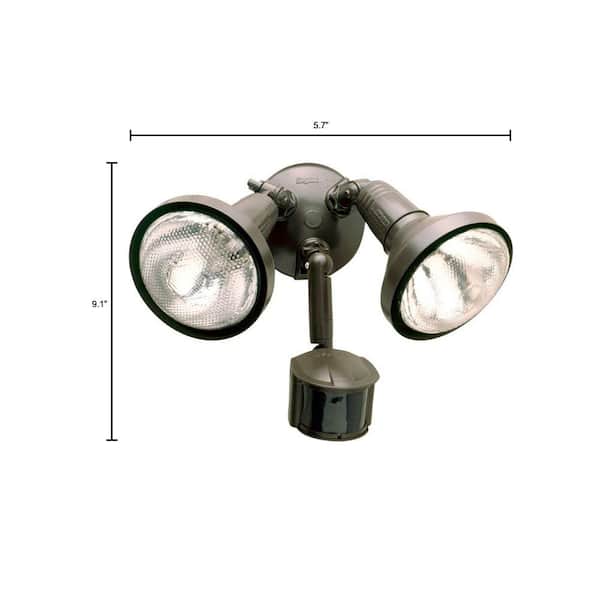 All Pro 180 Degree Bronze Motion, Motion Outdoor Lights Home Depot