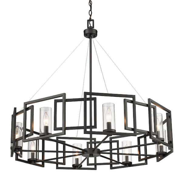 Golden Lighting - Marco 8-Light Matte Black Chandelier