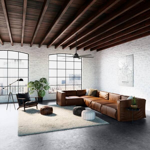 Matte Black Ceiling Fan with Light Kit 
