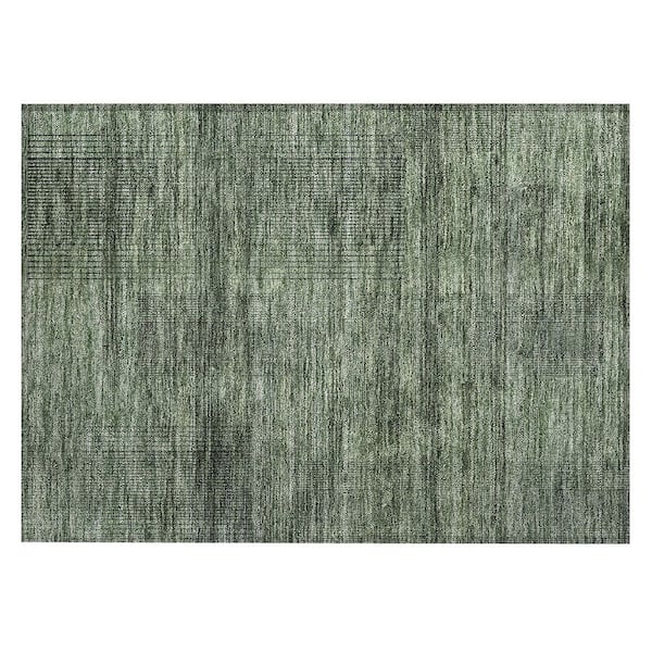 Chantille Machine Washable Indoor/Outdoor Abstract ACN820 Olive 1 ft. 8 in. x 2 ft. 6 in. Area Rug
