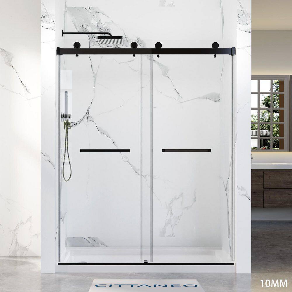 "56""-60"" W X 76"" H Double Sliding Frameless Shower Door, 3/8-Inch (10mm) Tempered Glass" price history on PriceWatchPro