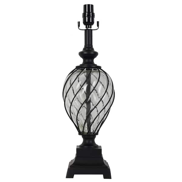 Hampton Bay Mix and Match 20 in. H Oil Rubbed Bronze Glass Cage Table Lamp Base