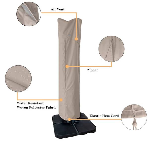 extra large cover for patio umbrella Grand Deluxe Patio 1013 FT Offset Umbrella with Curved Cantilever and Straight Pole, Waterproof Cantilever Umbrella Cover with Zipper, Weather-resistant, Beige : Patio, Lawn & Garden Extend the life of your cantilever umbrella and keep it looking like new season after season with the Offset Outdoor Umbrella Cover by Pure Garden OGETFUUR Patio Umbrella Cover with