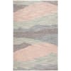 HomeRoots Pink Green and Blue 2 ft. x 3 ft. Abstract Area Rug ...