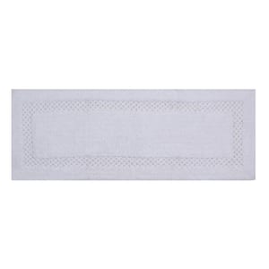 Classy 100% Cotton Bath Rugs Set, 21 in. x54 in. Runner, White