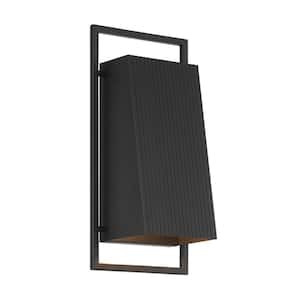 Pine Hills 1-Light Dark Sky Black Outdoor Line Voltage Wall Sconce with No Bulb Included