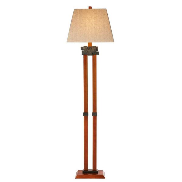 Home Decorators Collection Latch 58 in. Cherry Floor Lamp