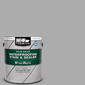 1 gal. #N520-3 Flannel Gray Solid Color Waterproofing Exterior Wood Stain and Sealer