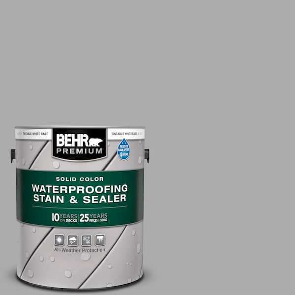BEHR PREMIUM 1 gal. #N520-3 Flannel Gray Solid Color Waterproofing Exterior Wood Stain and Sealer