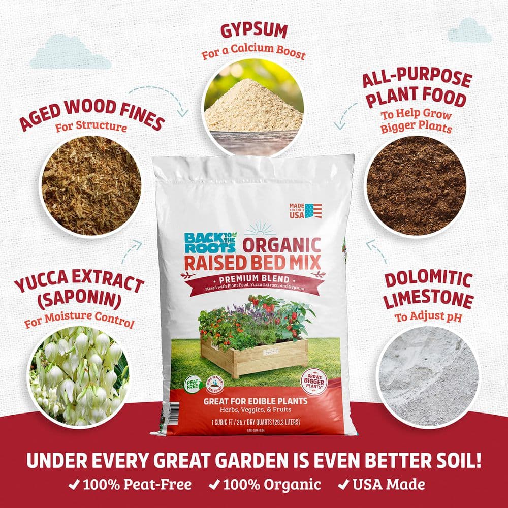 Organic Raised Bed Soil 1 cu.ft. - rated 4.3219 stars from 379 reviews