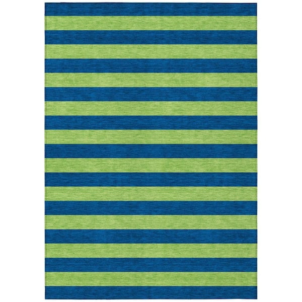 Chantille ACN530 Navy 8 ft. x 10 ft. Machine Washable Indoor/Outdoor Geometric Area Rug