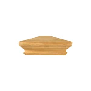 Miterless 5 in. x 5 in. Untreated Wood Pyramid Slip Over Fence Post Cap