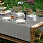 La Classica 70 in. W x 126 in. L Fabric Tablecloth in Gray