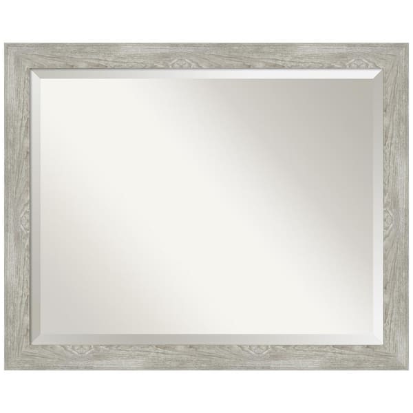 Amanti Art Dove Greywash Narrow 31.5 in. H x 25.5 in. W Framed Wall Mirror