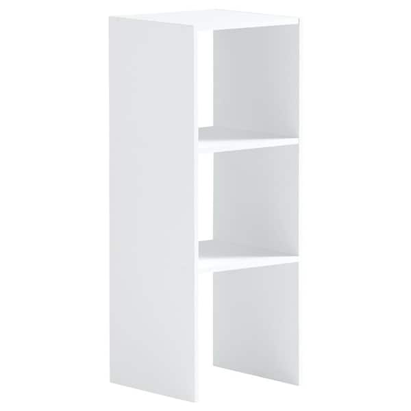 Hampton Bay 11.5 in. D x 12 in. W x 13.5 in. H Stackable Storage Wood Closet System Organizer in White