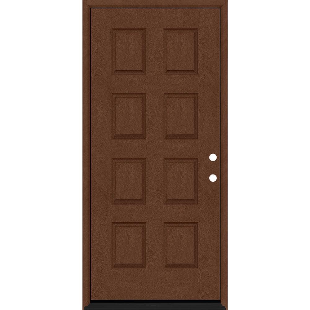Regency 42 in. x 96 in. 8-Panel LHIS Chestnut Stain Mahogany Fiberglass Prehung Front Door price history on PriceWatchPro