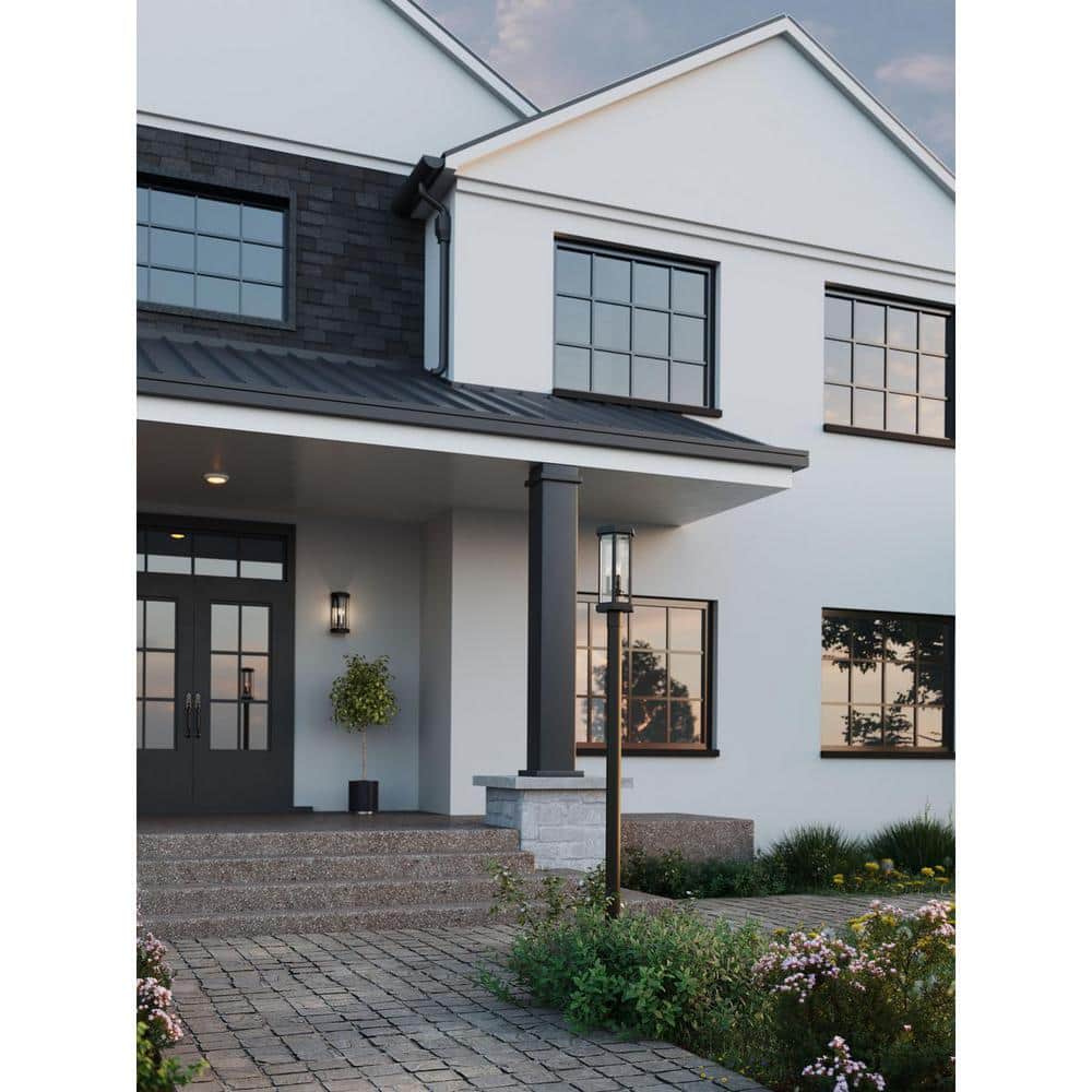 Ramsey Black Hexagonal Metal Outdoor Post Lantern