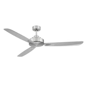 58 in. Brushed Nickel Indoor/Outdoor Ceiling Fan with Remote Control