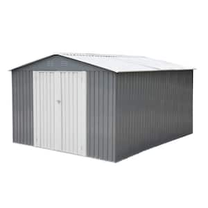 10 ft. W x 12 ft. D Metal Shed with Double Door (120 sq. ft. )