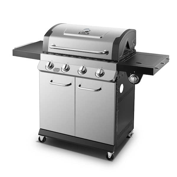 Dyna-Glo Premier 4-Burner Propane Gas Grill in Stainless Steel with Side  Burner DGP483SSP-D - The Home Depot