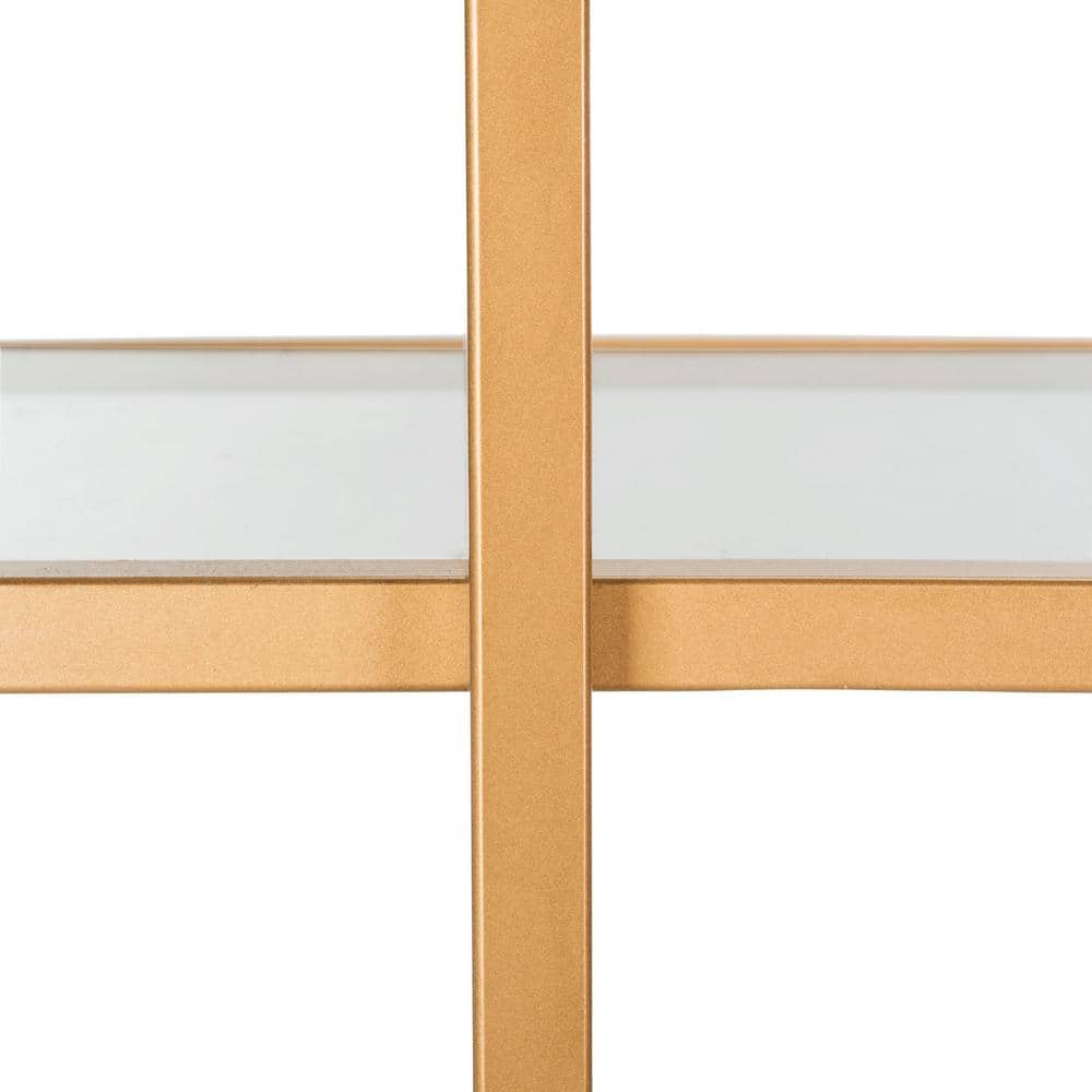 Francis 5-Tier Gold and Clear Glass Etagere