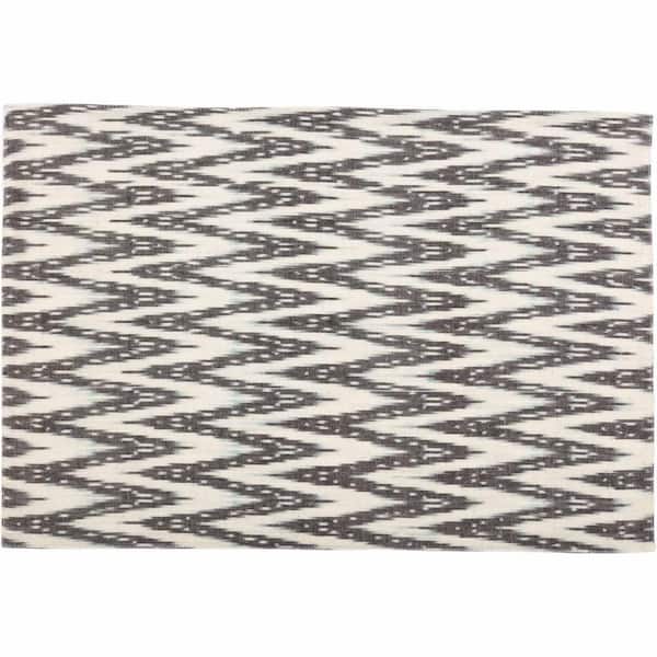 Alexis 18 in. W. x 12 in. H Gray, Parchment Boho Cotton Placemat Set of 6