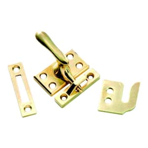 Polished Brass Window Sash Lock with Casement Fastener
