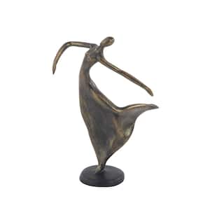 Brass Polystone Dancer Sculpture