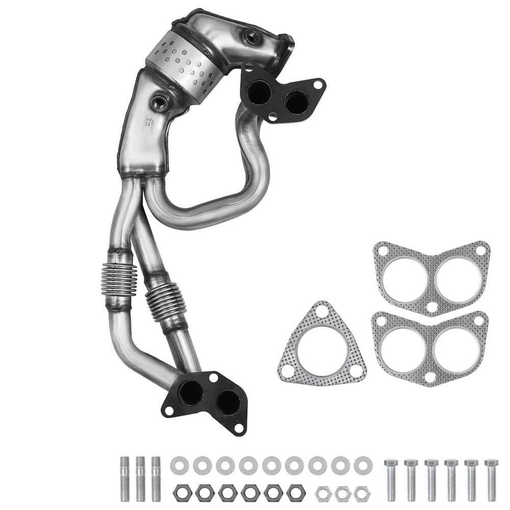 SKYSHALO Catalytic Converter, Stainless Steel High Flow Converter
