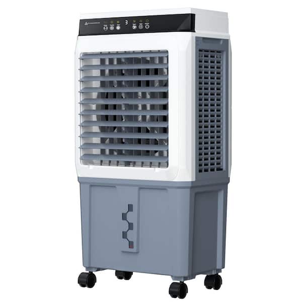 3500 CFM 3 Speed Portable Evaporative Air Cooler Fan with 11 Gallon Water, 3-in-1 Cooling Fan up to 1800 sq. ft. White
