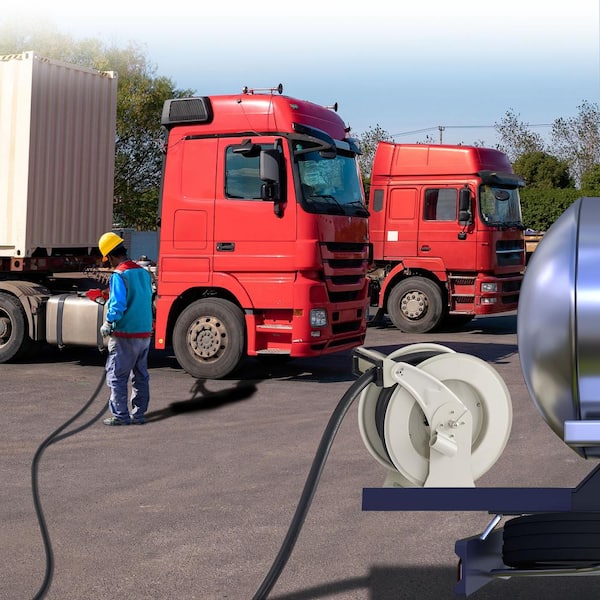 Industrial Diesel Fuel Hose Reel 3/4x50' 300PSI Retractable With Auto  Nozzle