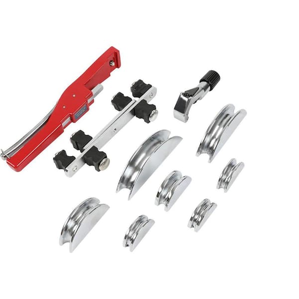 Ratcheting Tube Bender Kit Hand Tool 1/4 to 7/8 in. Aluminium Alloy Replacement Head for Refrigeration