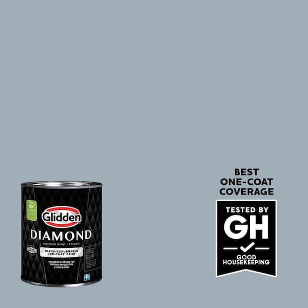 Glidden Diamond 1 qt. PPG1040-4 Set In Stone Flat Interior Paint with Primer