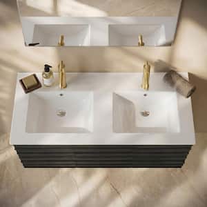 18.3 in. W x 47.25 in. D Ceramic Vanity Top in White