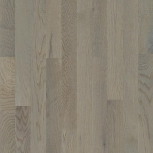 Plano Low Gloss 3/4 in. T x 2-1/4 in. W x Varying Length Shale Solid Oak Hardwood Flooring (20 sqft/case)