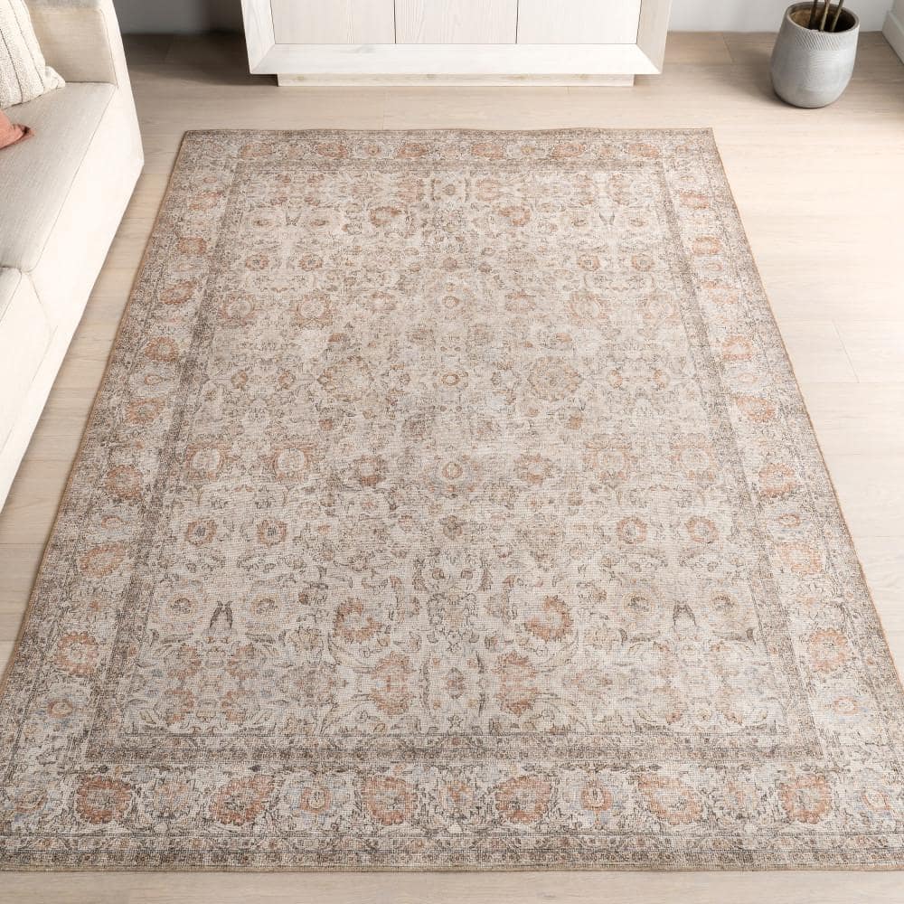 Hillstone Light Brown 5 ft. x 8 ft. Traditional Vintage Medallion Area Rug price history on PriceWatchPro