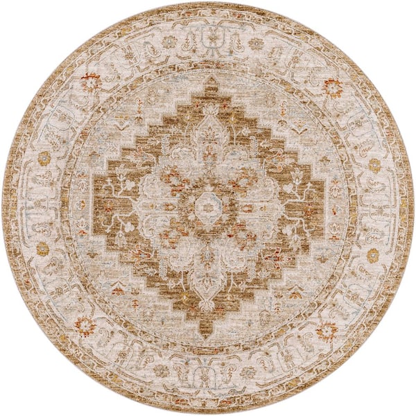 Artistic Weavers Shuri Camel 7 ft. Round Indoor Area Rug