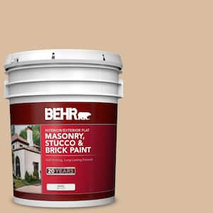 5 gal. #PPU4-14 Renoir Bisque Flat Interior/Exterior Masonry, Stucco and Brick Paint