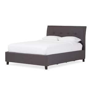 Lea Gray Queen Upholstered Bed