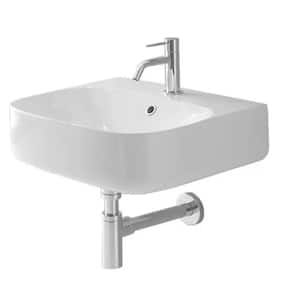 Moon Wall Mounted Bathroom Sink in White