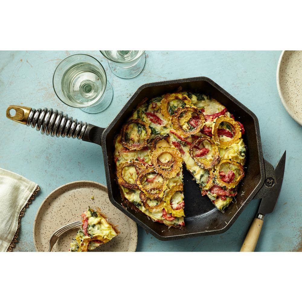 FINEX 8" Cast Iron Skillet with Brass Lid and Steel Handle