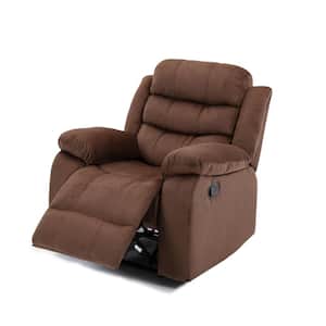 34.7 in. Brown with Big And Tall Recliner Chair