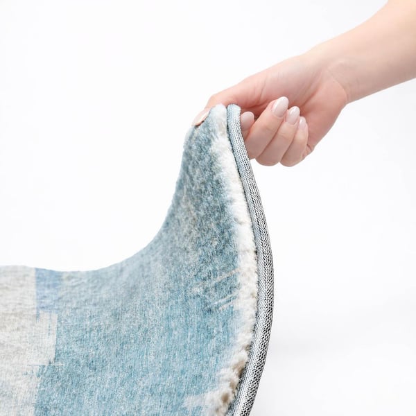 Dream Shag Premium Machine Washable Abstract ADS624 Sky 10 ft. x 14 ft. Area Rug